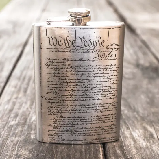 8oz We the People Stainless Steel Flask {2}