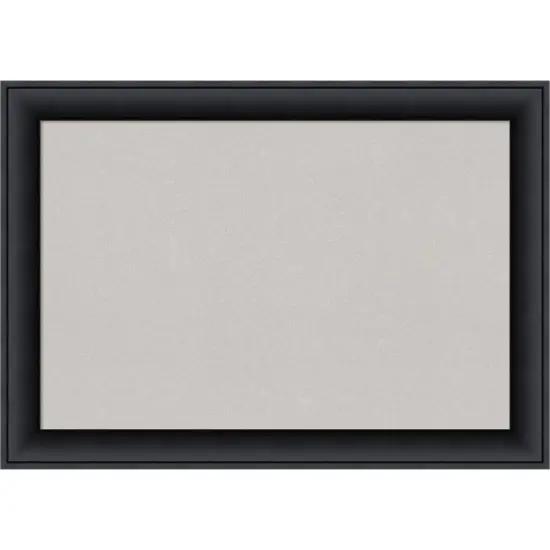 Nero Black Wood Framed Corkboard, Grey Cork {1}