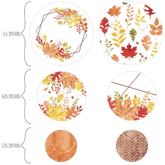 Big Dot of Happiness Fall Foliage - Autumn Leaves Party Giant Circle Confetti - Party Decorations - Large Confetti 27 Count {3}