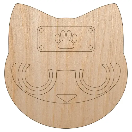 Ninja Cat Shinobi Neko Unfinished Wood Shape Piece Cutout for DIY Craft Projects {7}