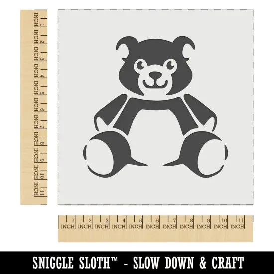 Teddy Bear Stuffed Animal Toy Wall Cookie DIY Craft Reusable Stencil {1}