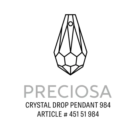 Preciosa Crystal 984 Drop Pendant 18x9mm Siam (Package of 5) {2}