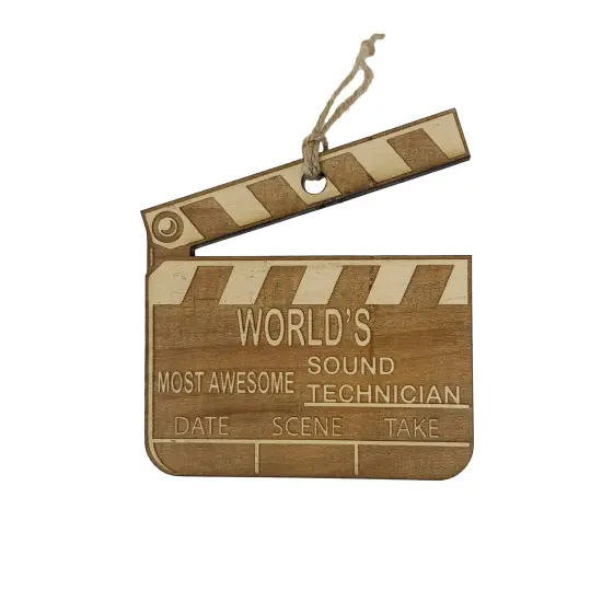 Worlds most awesome Sound Technician - Ornament Raw Wood {1}