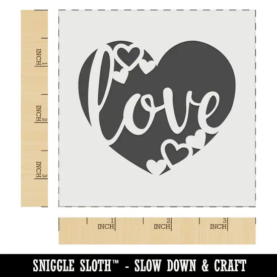 Love in Heart Wedding Anniversary Valentine's Day Wall Cookie DIY Craft Reusable Stencil {6}