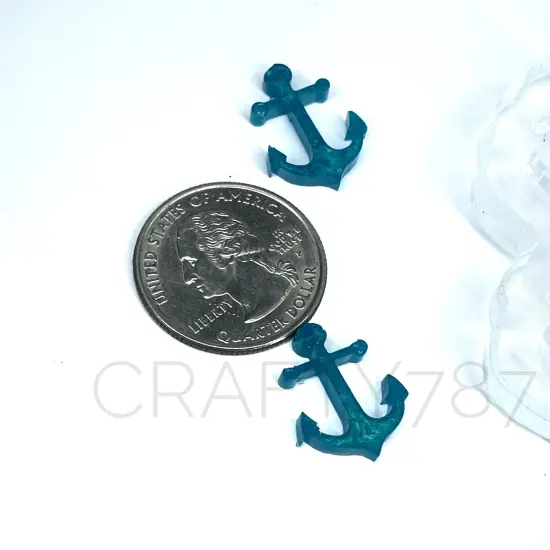 Anchor Ancla Earring Stud Silicone Mold(B10) {2}