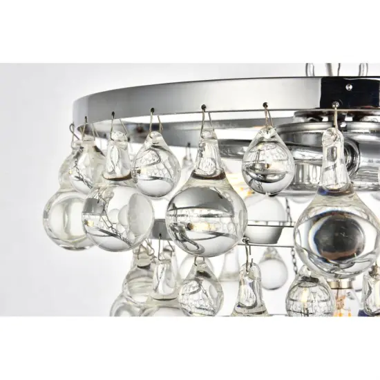 Kora Collection Pendant D13 H10.9 Lt:3 Chrome Finish {4}