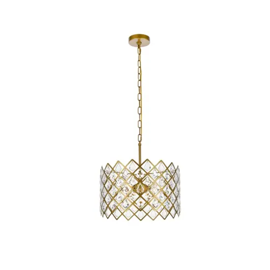 Lyla 16 inch pendant in brass {1}