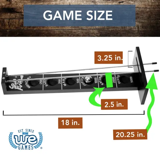 WE Games Shoot The Moon - Solid Wood, Black Stained - 18 in. {4}