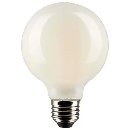 Satco 6w G25 Globe Filament LED 3000K Medium Base White Dimmable - 60w equiv Soft White {2}