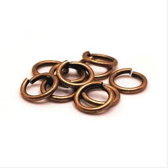 100, 500 or 1,000 Pieces: 7 mm Antique Copper Open Jump Rings, 18g {1}