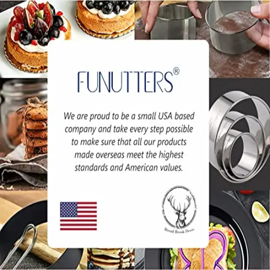 3 Pieces Cookie Cutter Set 2 3 4 INCH x 1.5 INCH,Round Metal Baking Rings for Pastry, Biscuits, and Dough Cutting, Heavy Duty and Reusable, Multiple Sizes {3}