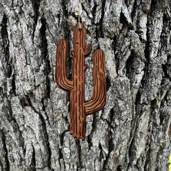Cactus - Cedar Ornament {2}