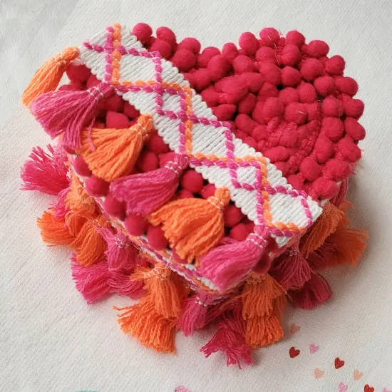 20 yards of Franky Pea Pod 3/8" Baby Pom Fringe Trim | 20 yard cut Neon Fuchsia {3}