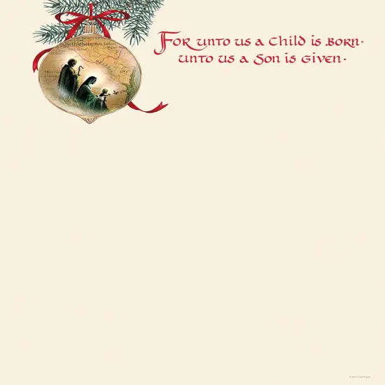 Great Papers! Holy Family Holiday Letterhead, Invitations and Announcements, Printer Friendly, 8.5" x 11", 80 Pack {1}