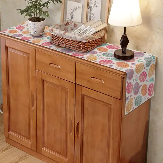 Nepnuser Linen Happy Easter Table Runner Spring Easter Egg Decoration Farmhouse Home Dining Room Kitchen Table Decor (13" x 72") {4}