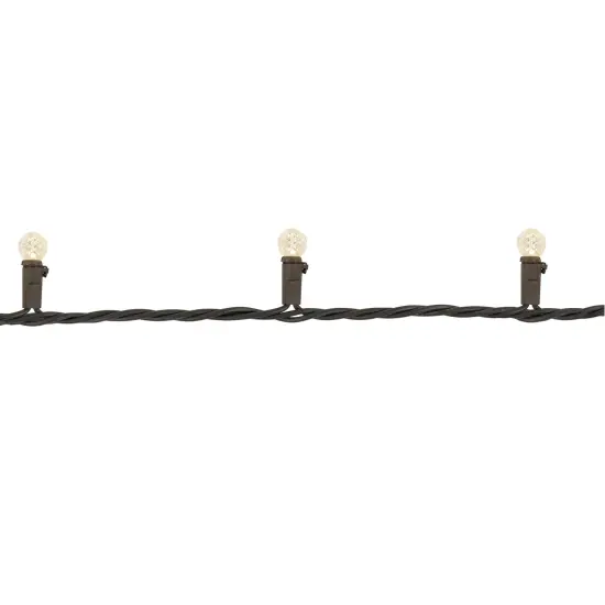 Northlight LED G12 Berry Christmas Lights - Warm White - 16' Brown Wire - 50ct {6}