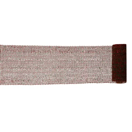 Vickerman Silver and Red Sparkling Christmas Craft Ribbon 6" x 4 Yards {1}