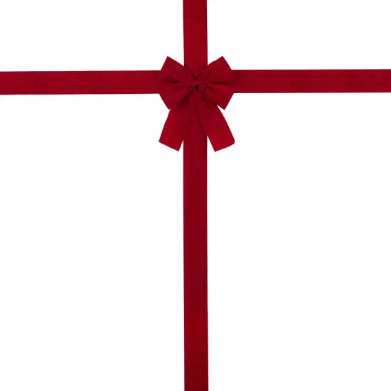 Northlight 14' Classic Red Velvet Christmas Door Bow {4}