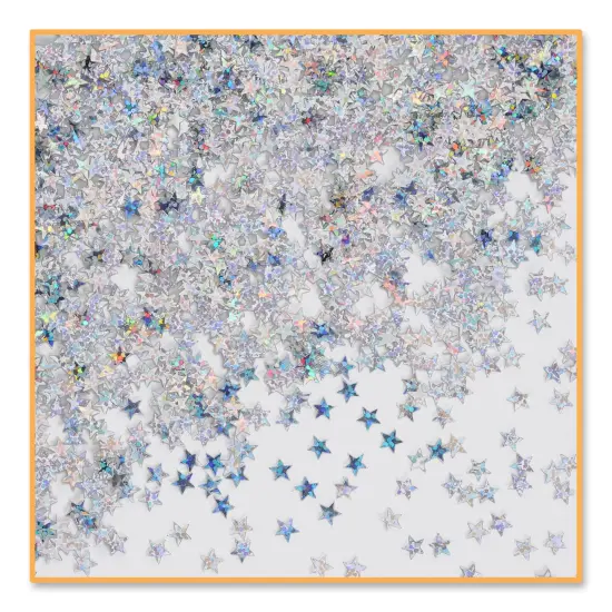 Silver Holographic Stars Confetti (Pack of 6) {1}