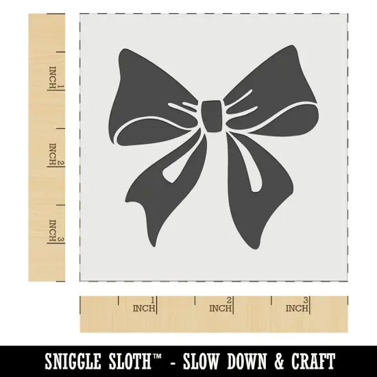 Sweet Bow Gift Presents Birthday Anniversary Christmas Wall Cookie DIY Craft Reusable Stencil {6}