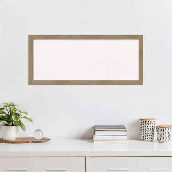 Woodgrain Stripe Wood Framed Corkboard, White Cork Mocha {4}