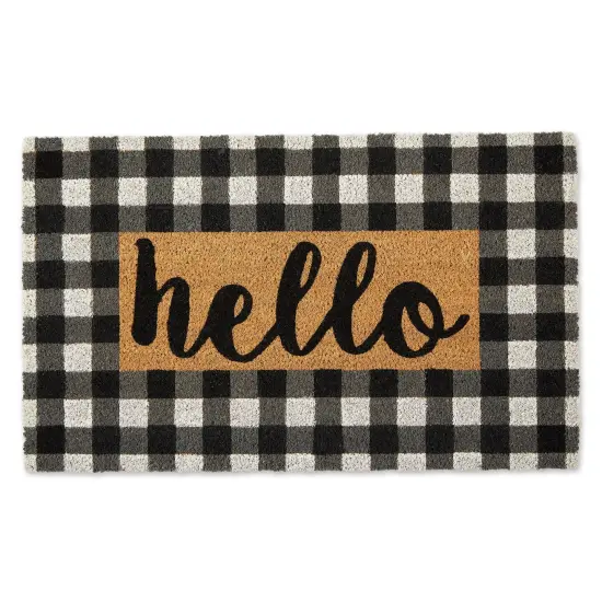DII Checkers Hello Doormat {1}