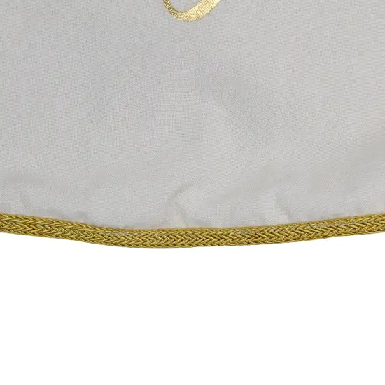 Northlight 48&rdquo; Ivory White Merry and Bright Christmas Tree Skirt {3}