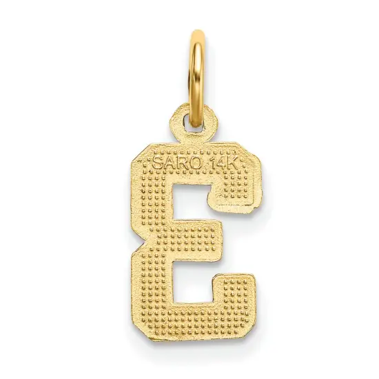 14K Gold Small Number 3 Charm Pendant FindingKing Jewerly 20mm x 7mm {3}