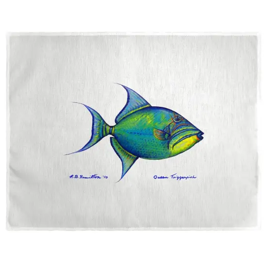 Betsy Drake Trigger Fish Place Mat Set of 4 {1}