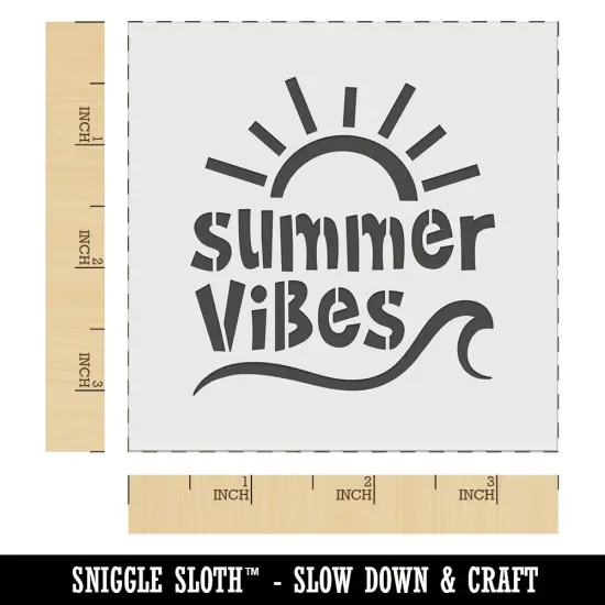Summer Vibes Wall Cookie DIY Craft Reusable Stencil {5}