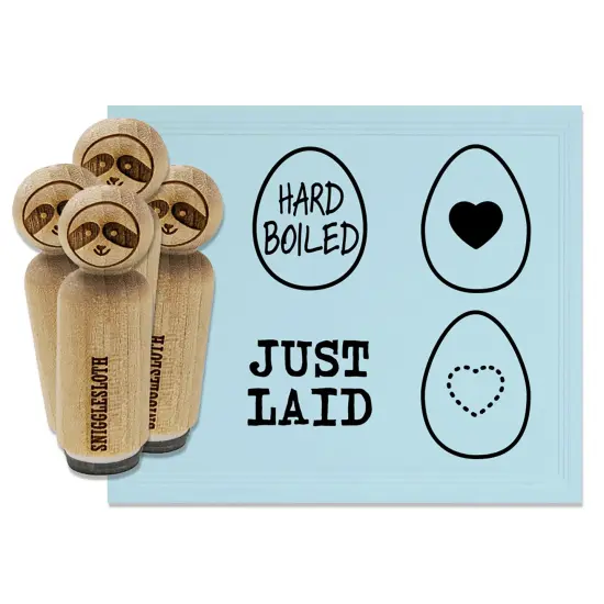 Egg Just Laid Heart Hard Boiled Rubber Stamp Set for Stamping Crafting Planners {7}