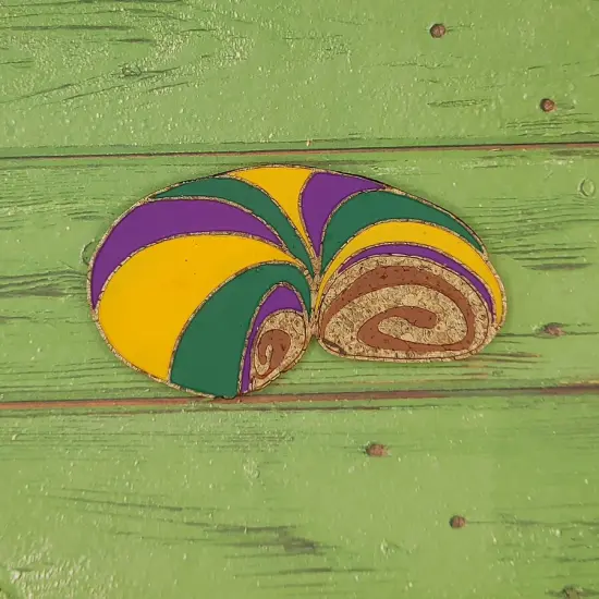 Mardi Gras King Cake Silicone Freshie Mold - Raised Lines {2}