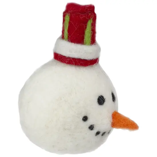 Tii Collections 5" Snowman Head with a Red and White Hat Christmas Ornament {3}