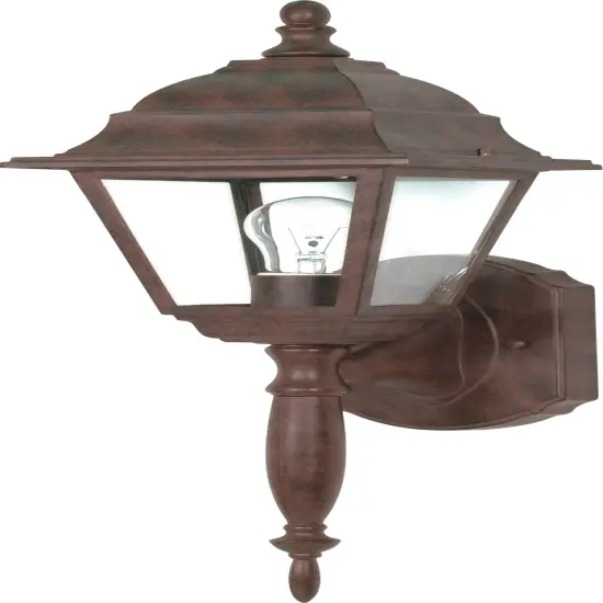 Briton 1-Light Wall Lantern Outdoor Light Fixture in Old Bronze Finish {1}