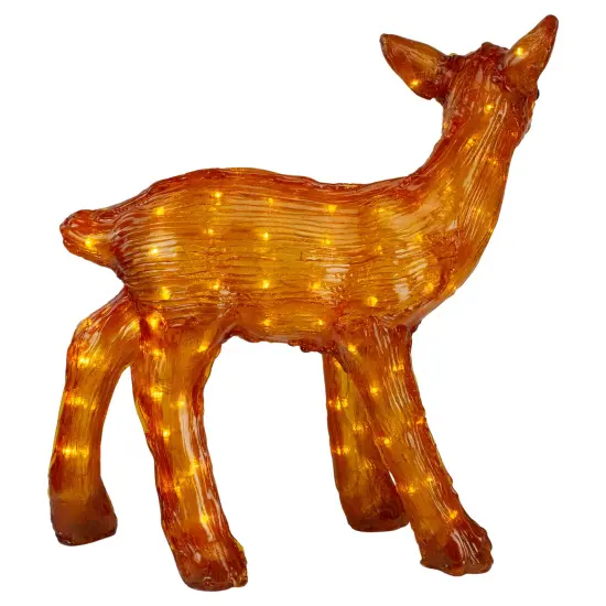 Northlight LED Lighted Commercial Grade Acrylic Reindeer Christmas Display Decoration - 23" - Warm White Lights Brown {6}