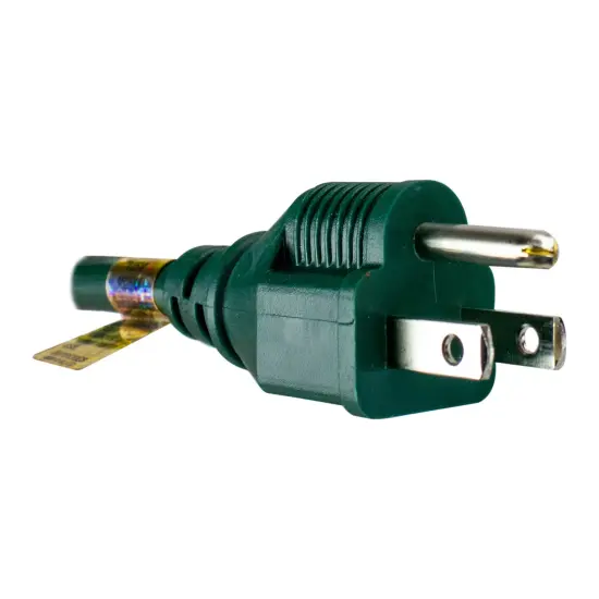 Northlight Outdoor Commercial 3-Prong Extension Power Cord with Outlet Block - 12' - Green Multicolor {4}