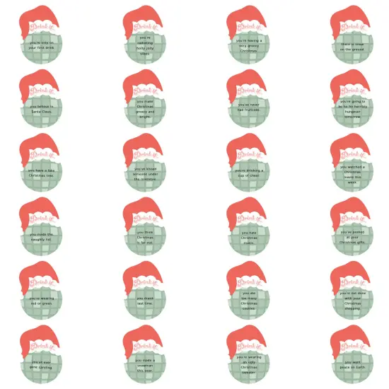 Big Dot of Happiness Drink If Game - Groovy Christmas - Pastel Holiday Party Game - 24 Count {3}