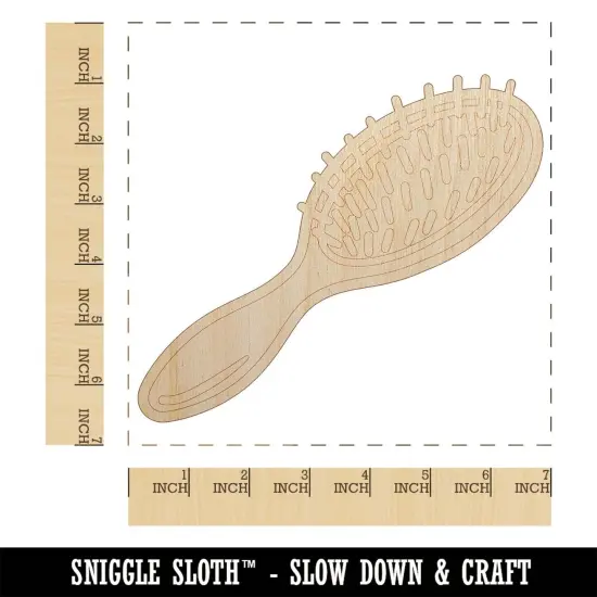 Hair Brush Unfinished Wood Shape Piece Cutout for DIY Craft Projects {1}