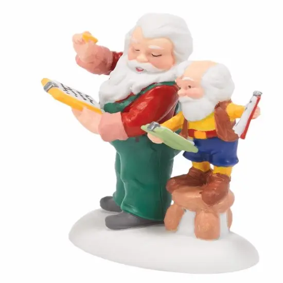 Department 56 3.25" Green and Yellow Check Double Check Tabletop Figurine {3}