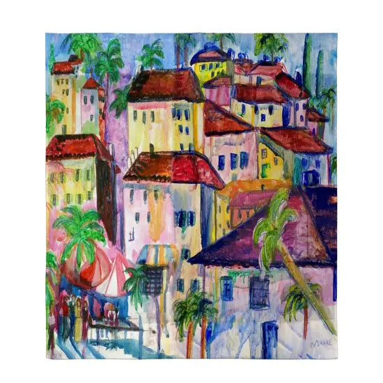 Betsy Drake Fun City I Outdoor Wall Hanging 24x30 {1}