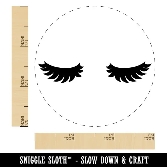 Luscious Plump Eyelashes Self-Inking Rubber Stamp Ink Stamper for Stamping Crafting Planners Fuchsia {1}