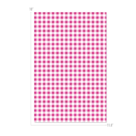 Happy Crafters Buffalo Plaid 11.8" x 18" Sheet Pink and White {1}