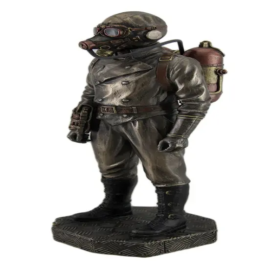 Steampunk Aeronaut Metallic Antique Bronze Finish Statue {3}
