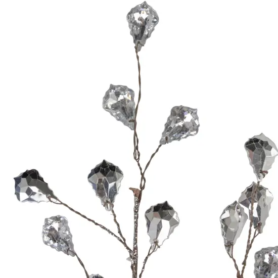 Northlight Glittered Artifcal Christmas Twig Spray - 30" - Silver {4}