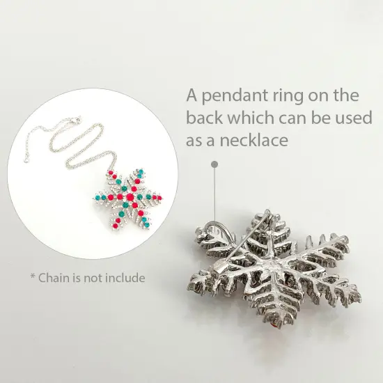 Wrapables Christmas Crystal Rhinestone Brooch Pin, Snowflake {3}