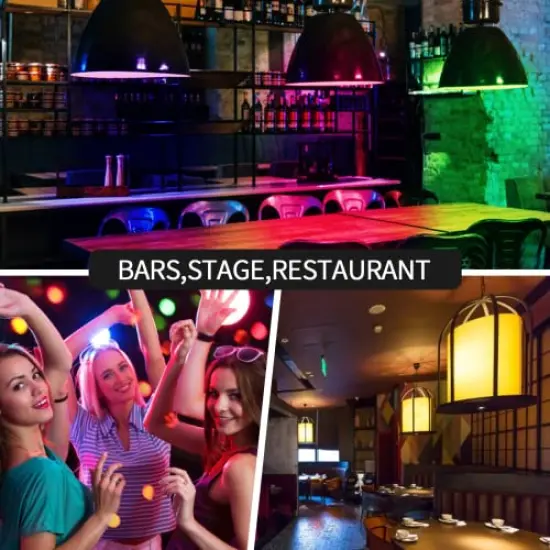 Orange Light Bulb Purple Light Bulb 9W (60W Equivalent) E26 Base Non-Dimmable, LED Colored Light Bulbs for Halloween Christmas Party Holiday Lighting 4-Pack (2 Orange + 2 Purple) {3}