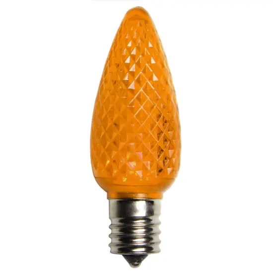 Sienna LED Faceted C9 Christmas Replacement Bulbs - Orange - Pack of 4 {1}