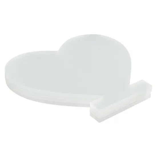 CraftyBook Heart-Shaped Acrylic Boards 4 Pack 5x7in Clear Sheets {1}