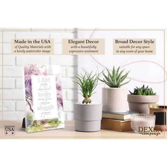 I Am Unique Wood Plaque with Easel and Hook Wall Tabletop Art - 6 inches x 9 inches {3}