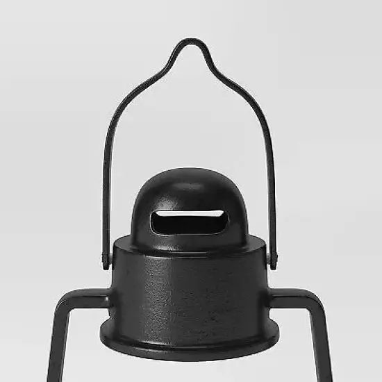 12" Aluminum Outdoor Lantern Candle Holder Black - Smith & Hawken {2}